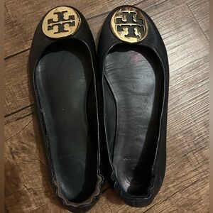Tory Burch Black Ballet Flats. Size 7.